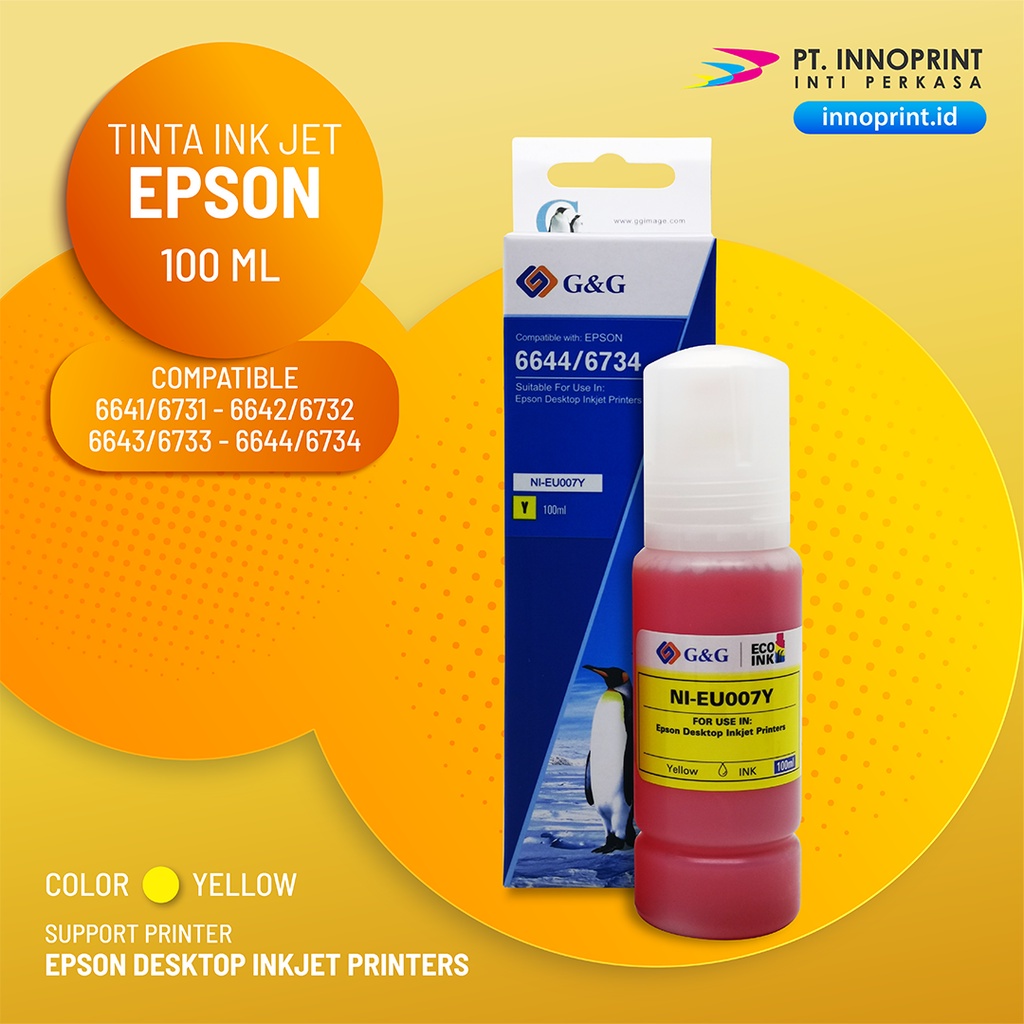 Tinta Epson G&amp;G Original Compatible Epson 001 / 003 / 005 / 008 6641, 6642, 6643, 6644 Printer Epson L Series