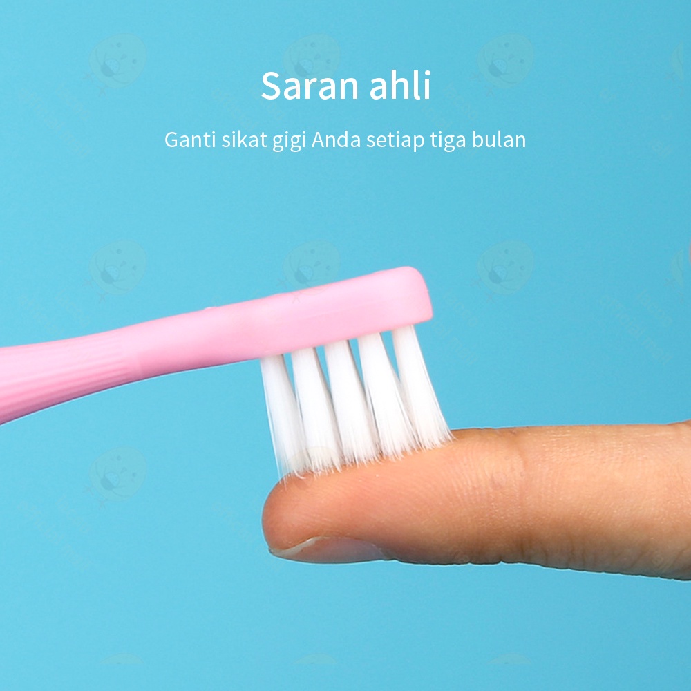 Lacoo Sikat gigi bayi lembut Anak  training tooth motif Jamur lucu 3 pcs