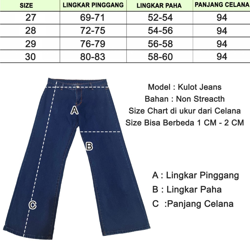 KENYAJEANS CELANA JEANS PREMIUM KULOT BIRU DIAMOND /BOYFRIEND KULOT JEANS /NONSTREACH JEANS /27 - 30