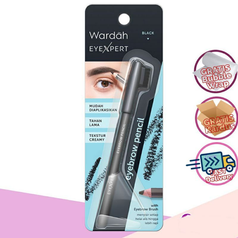 Wardah Eyebrow Pencil~Pensil Alis Wardah~ (KEMASAN BARU)Original 100%