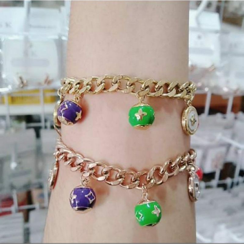 Gelang Bola Titanium. Gelang Rantai. Gelang Mewah. Gelang Cantik. Perhiasan Titanium Premium.