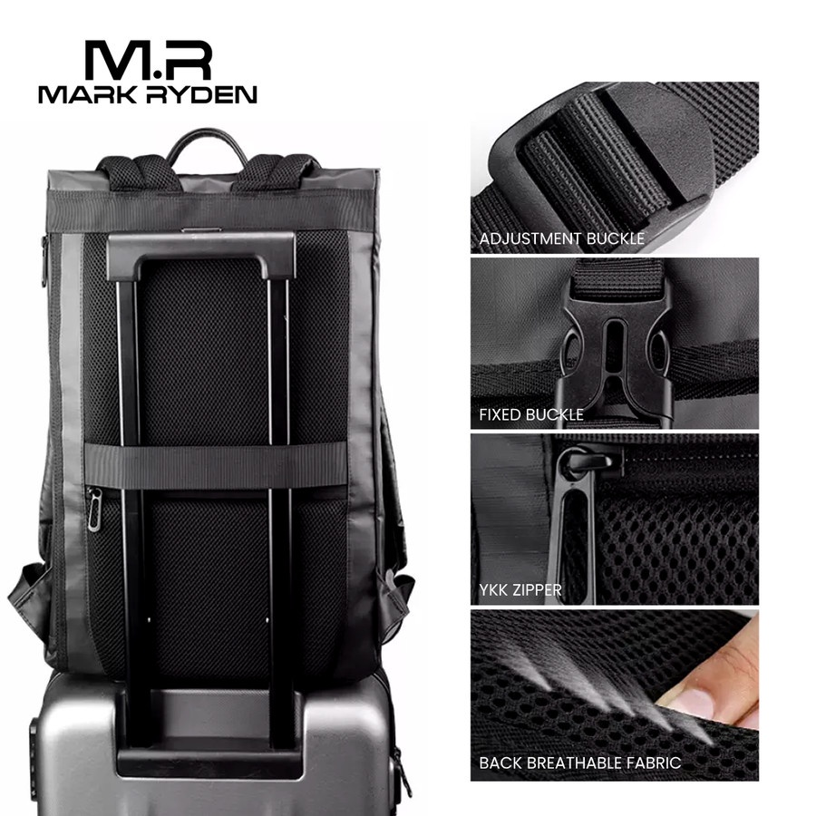 MR9959 Tas Mark Ryden Ransel Pria Laptop Bag 15.6 Ringan Rainproof