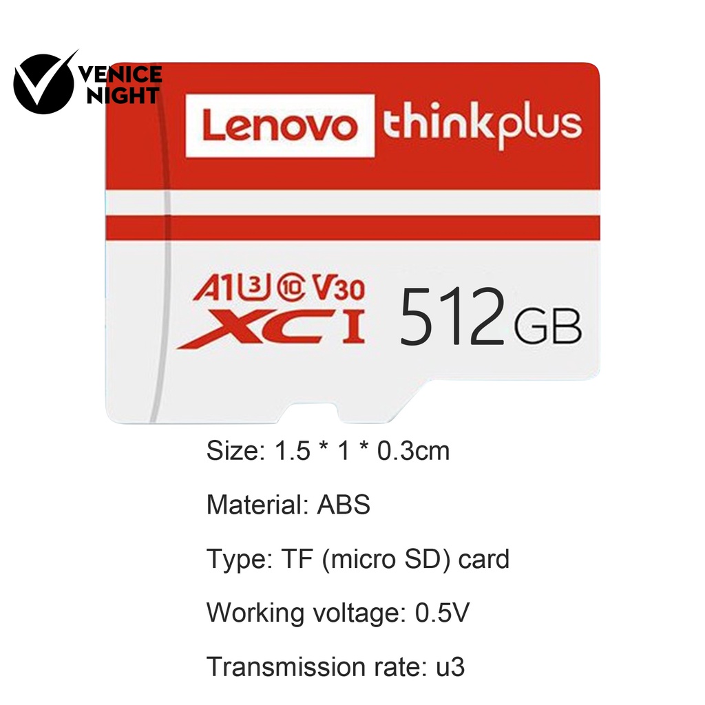 Lenovo 512GB / 1TB Memory Card TF / Micro SD Kapasitas Besar Untuk Handphone / Tablet / DVR