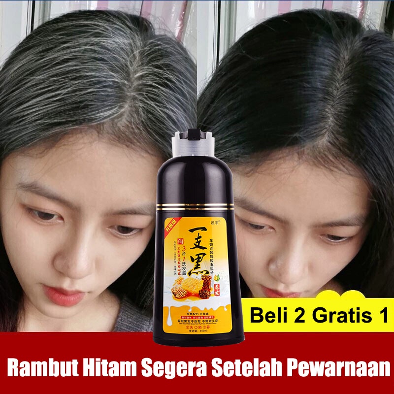 Jual Cat Rambut Pewarna Rambut Hitam 650ML Herbal Alami Profesional