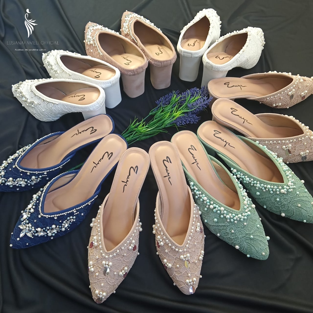 JI_SOO | Eksklusif sepatu wanita wedding lamaran kondangan shoes hak tahu  pengantin