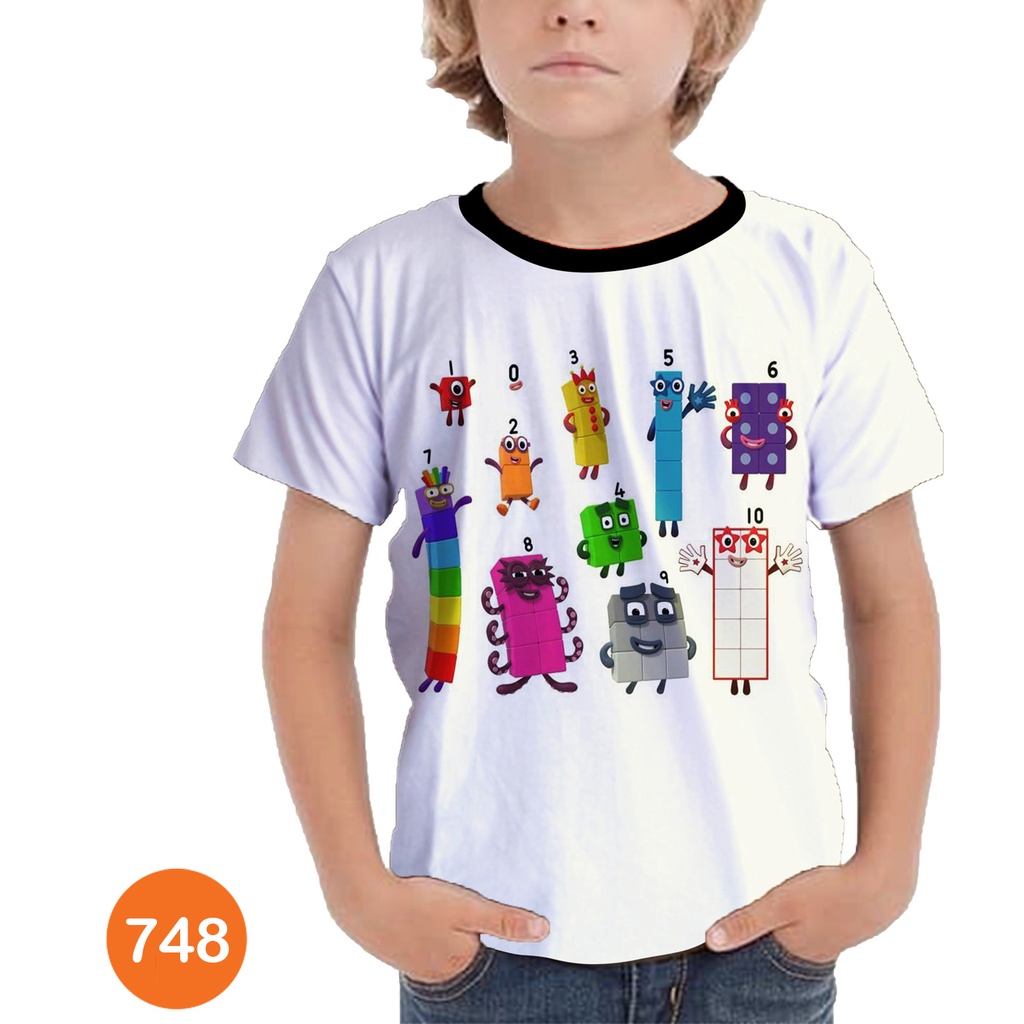Baju Numberblocks Kaos Kartun Series Anak #COWO-748