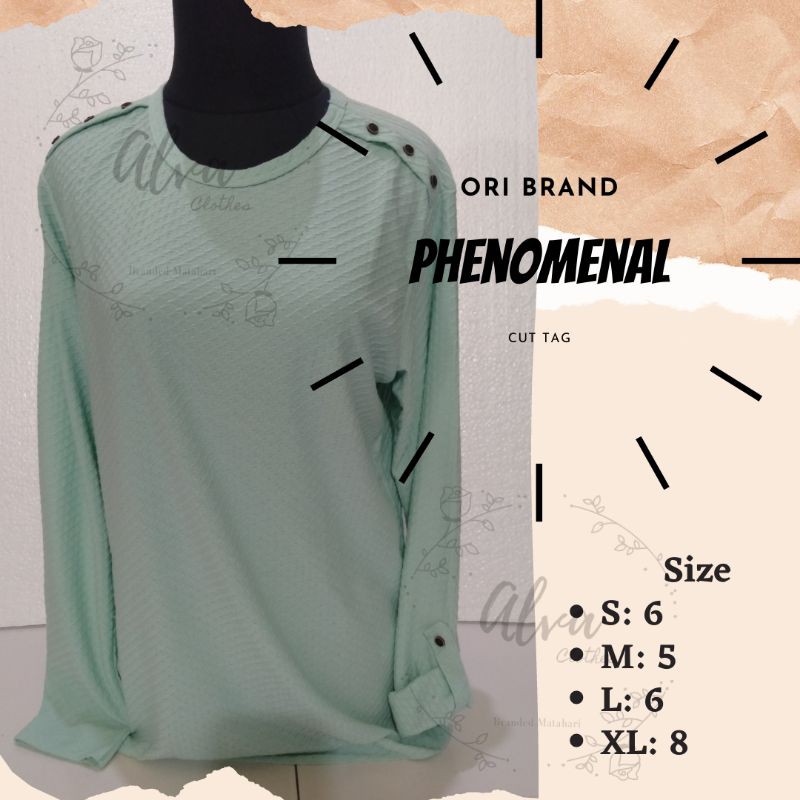 atasan lengan panjang kaos wanita dan remaja kasual branded original matahari cuthangtag phenomenal