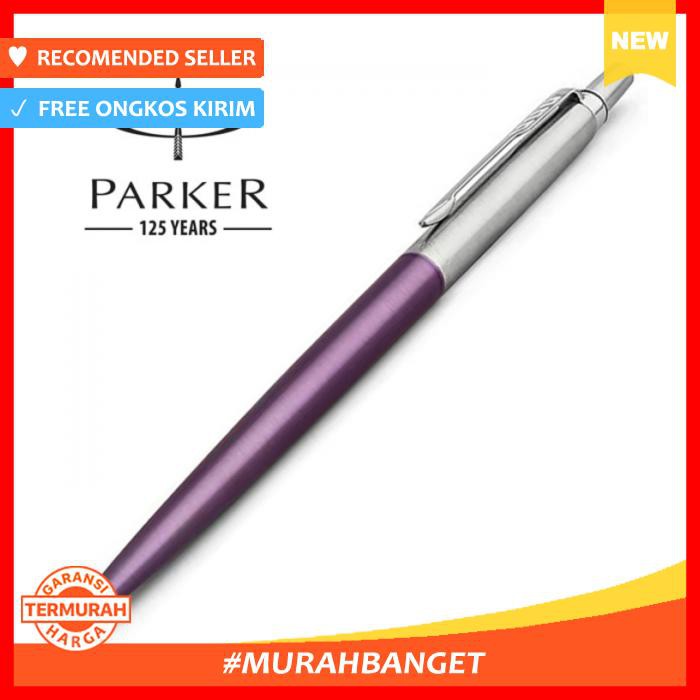 

Pen Parker Jotter Candyviolette Ballpoint Full Stainless Body - Alat Tulis - Pulpen
