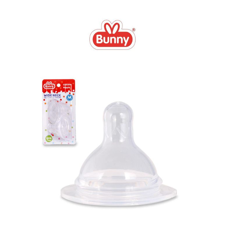 LustyBunny Wide Neck Nipple isi 2 / Dot Wideneck Lusty Bunny S/M/L