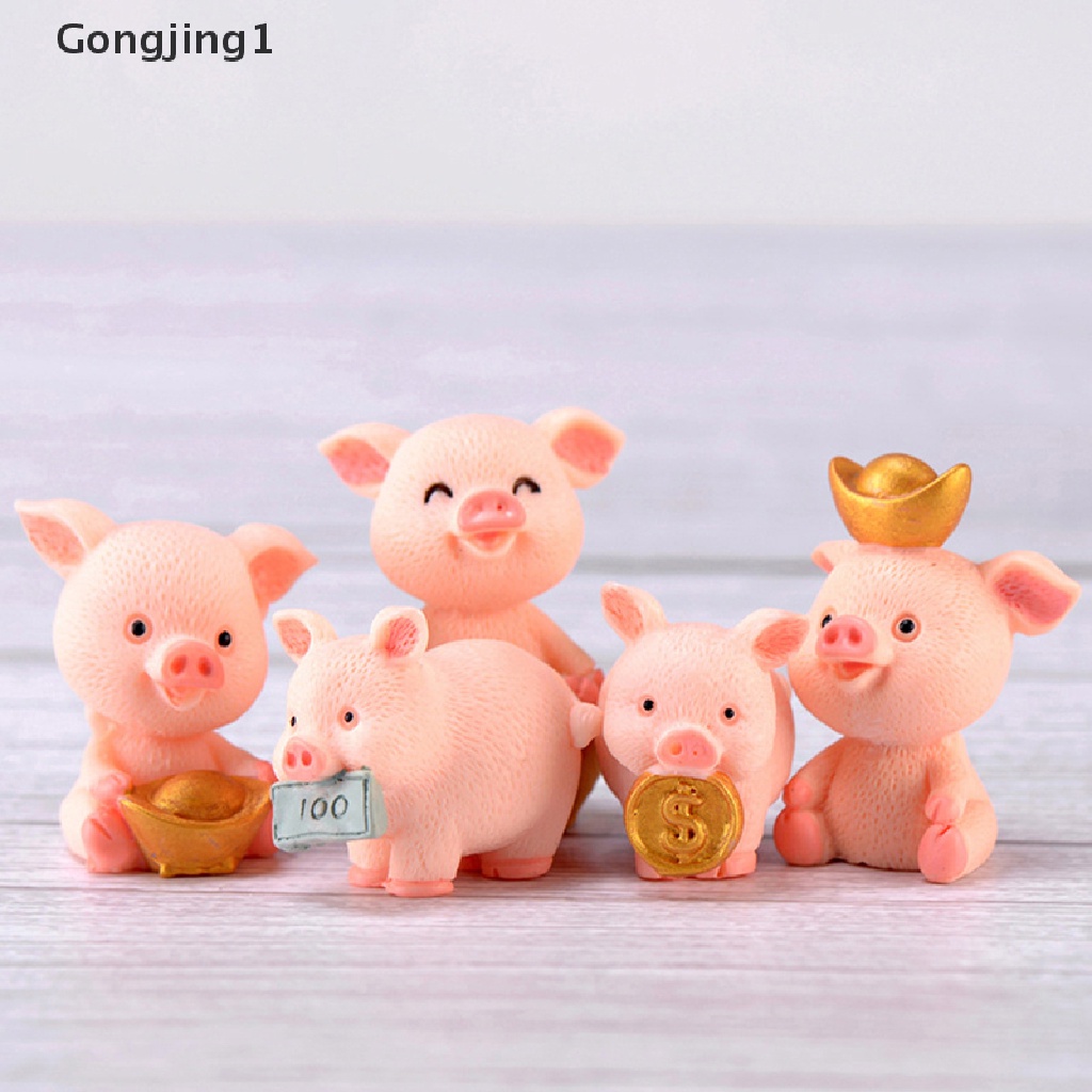 Gongjing1 Miniatur Babi Fortune Untuk Dekorasi Taman Minifairy Gardenrumah Boneka