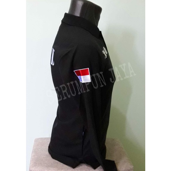 KAOS TNI AD HITAM PANJANG - KAOS KERAH TNI AD FULL BORDIR - KAOS TNI AD HITAM LENGAN PANJANG