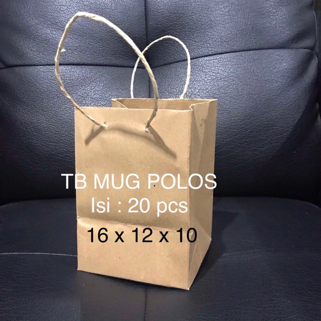 

Tas Kertas/Paper Bag/Goodie Bag/Kertas Kraft Polos dan Batik isi 20pcs