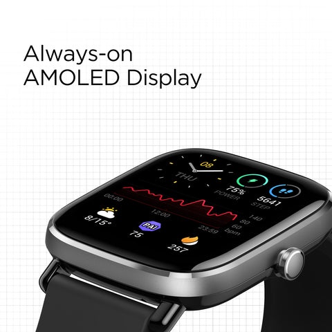 Amazfit GTS 2 Mini/GTS 4 mini Smartwatch 1.55&quot; AMOLED Fashion Screen 70 Sports Modes 5 ATM waterproof SpO2 GPS jam tangan 14 Days Battery Life Heart Rate Sleep Stress