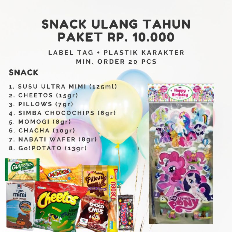 

Paket Snack Ulang Tahun Anak Murah