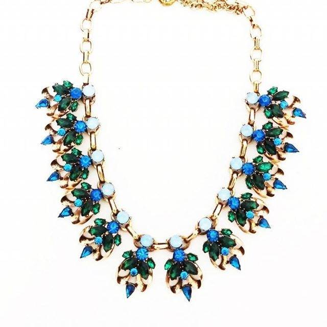 Kalung emerald green impor/ necklace impor emerald green