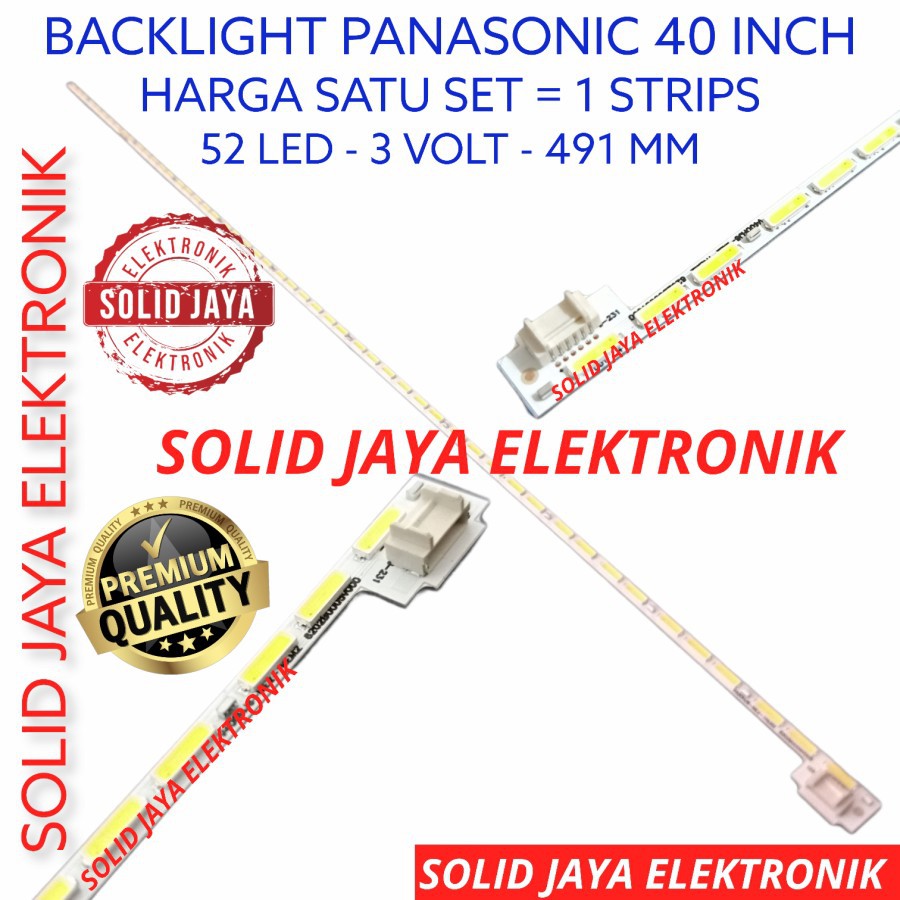 BACKLIGHT TV LED PANASONIC 40 INC TH-40A400G TH-40A402G 40A400G 40A402G TH40A400G TH40A402G 40A400 40A402 G LAMPU BL LED SMD LIDI STRIP TH-40A400 TH-40A402 TH40A400 TH40A402 STRIPS BERAS 52K 3V 52 KANCING 40INCH 40IN 40INC PANASONIK LAMPU BL