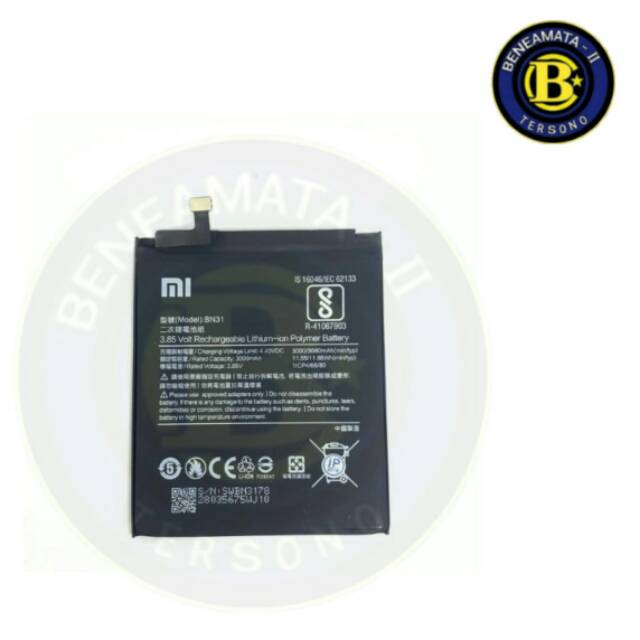 BATERAI BATTERY BATRE REDMI NOTE 5A PRIME / NOTE 5A PRO XIAOMI BN31 ORIGINAL