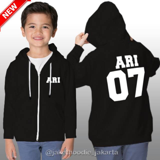 TERBARU-GRATIS NAMA Jaket SweaterZipper Hoodie Anak Dewasa, bisa Couple Keluarga Ayah Ibu Anak