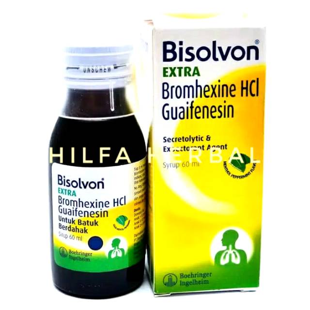 Bisolvon Extra Syrup 60ml Obat Batuk Obat Batuk Berdahak Obat Pelega Tenggorokan Sesak Nafas Shopee Indonesia