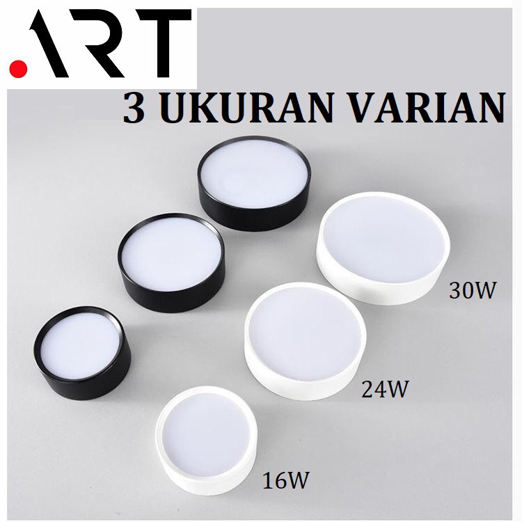 DOWNLIGHT OUTBOW 888-16Watt KOTAK / BULAT / LAMPU PLAFON / BK / WH - KOTAK HITAM