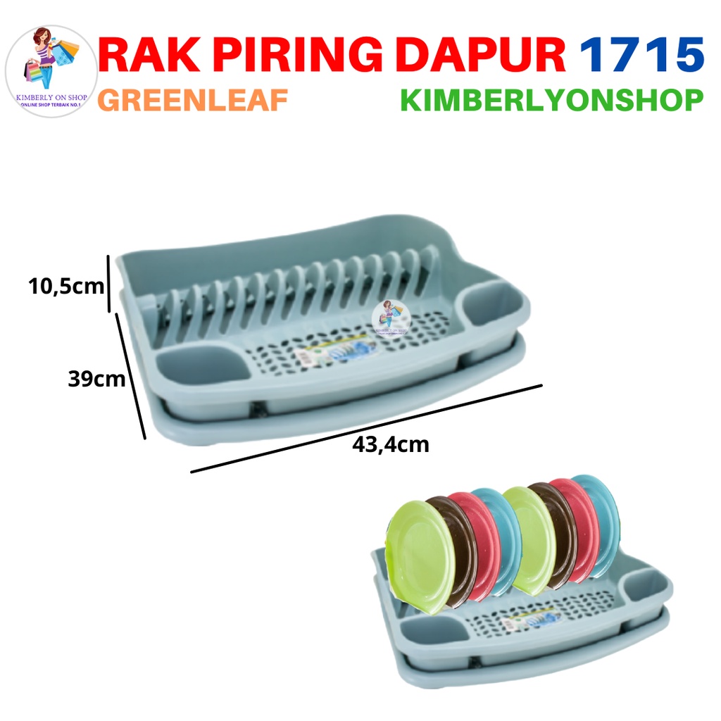 Rak Piring Plastik Jossie 1715 Green Leaf