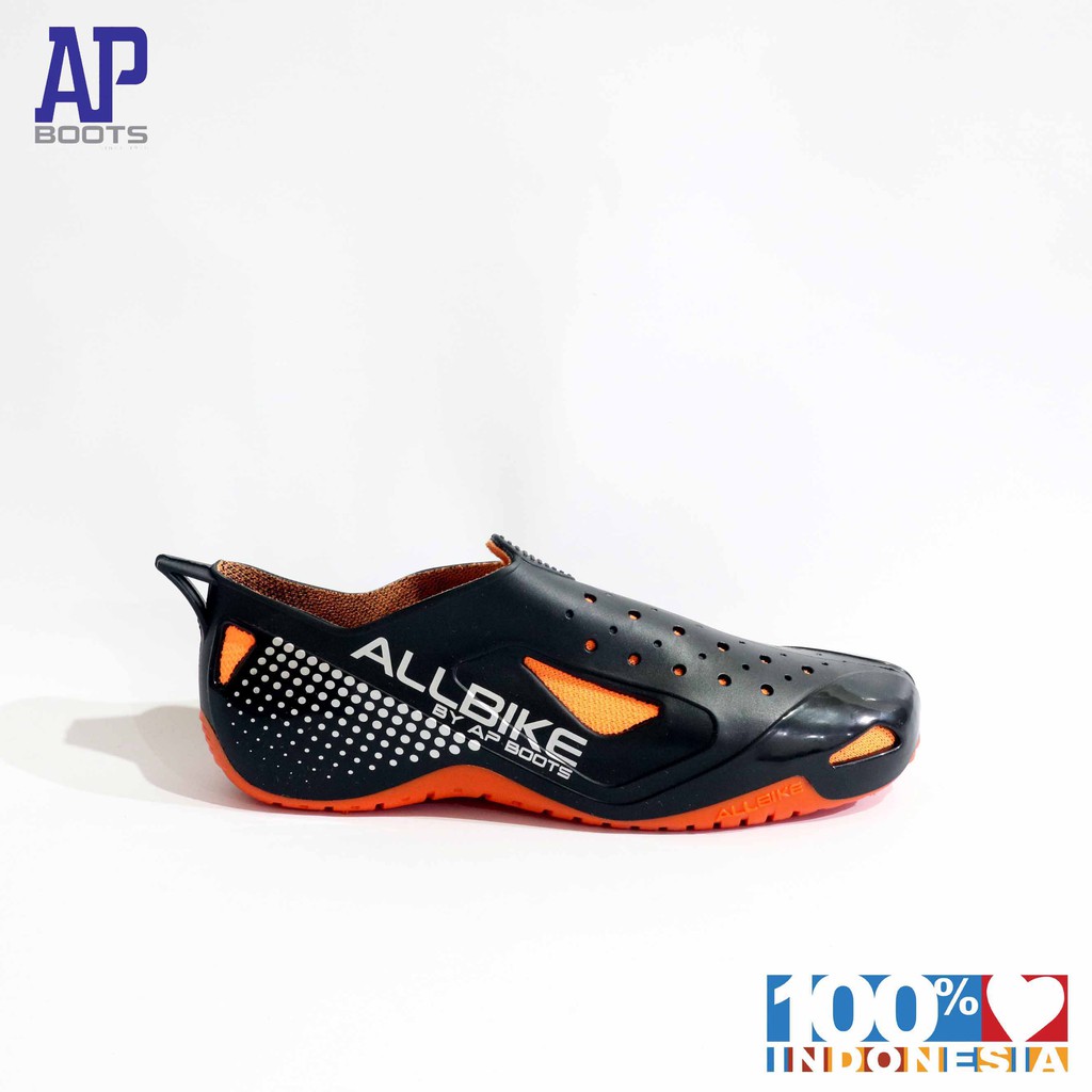 AP ALL BIKE 39-43 ORANGE - SEPATU KARET PRIA HOBI SEPEDA -  AP BOOTS