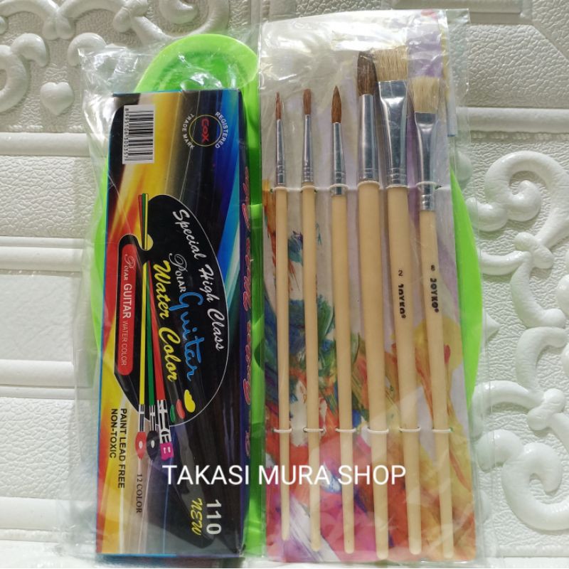 

Satu set alat melukis ( cat air, kuas, pallet)