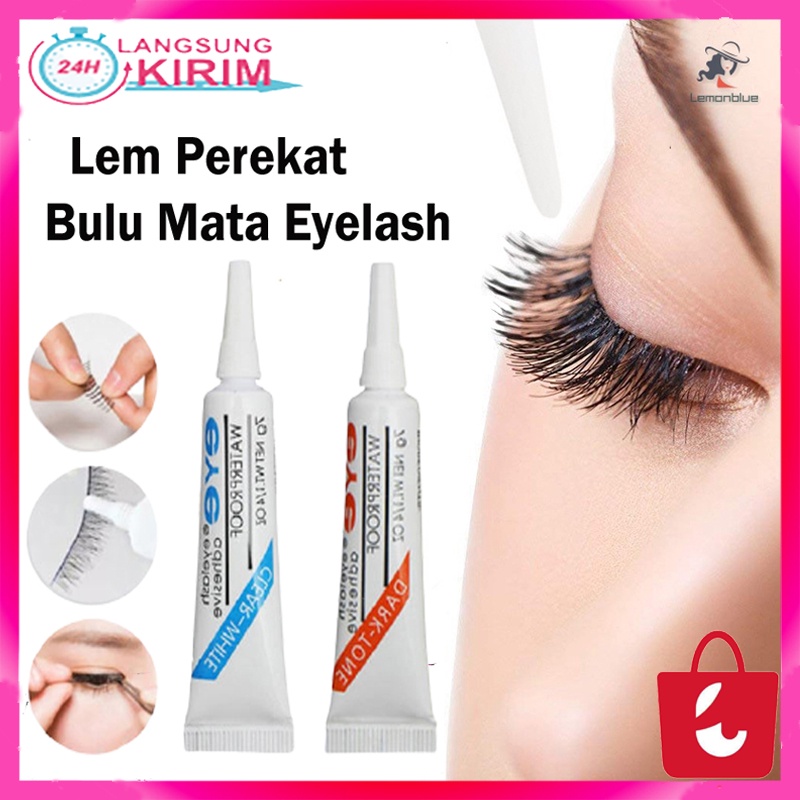 [100% Lengket] 1Pcs Lem Perekat Bulu Mata Eyelash Glue Lem Bulu Mata Palsu Bening Dan Hitam Tahan Air Waterproof