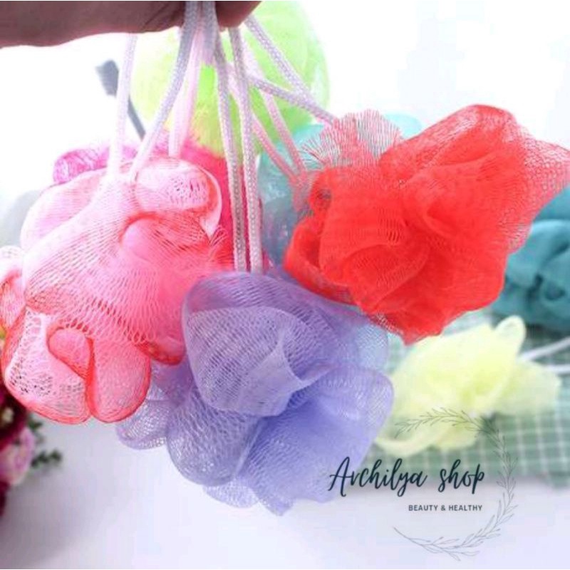 Spons Mandi Mini warna warni/Sponge Mandi/Shower puff mini