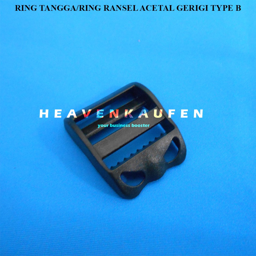 Ring Tangga / Ring Jalan Adjuster Tali Ransel 2,5 cm Acetal Gerigi Kuat Type B