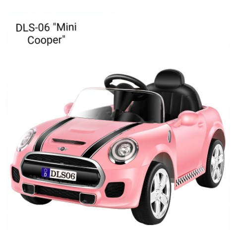 Mobil Aki Mainan Anak Remote Control Yukita DLS06 Mini Cooper Pink Gas Injak  Garansi Ori SNI-1