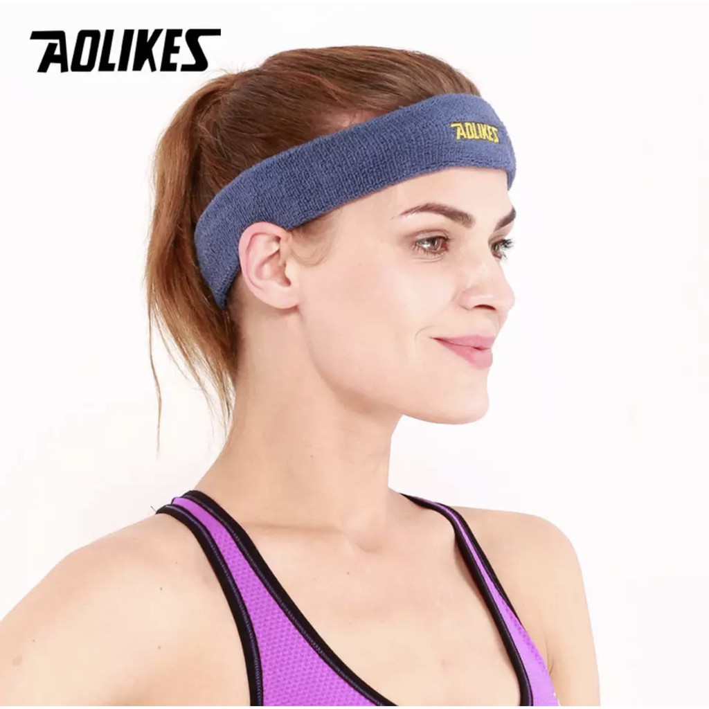 AOLIKES 2108 Cotton Headband Sport Yoga / Gym - Headband Bandana Handuk Ikat Kepala Olahraga