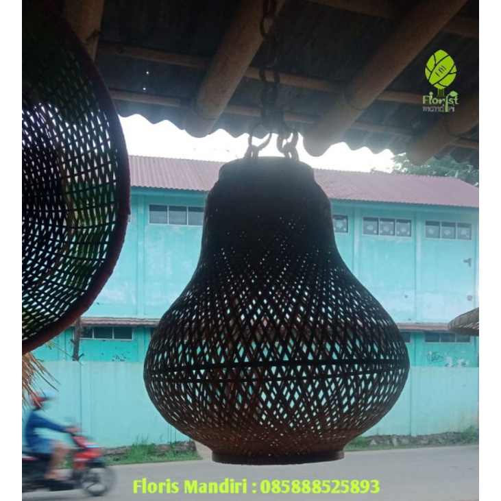Lampu anyaman rotan + Tali