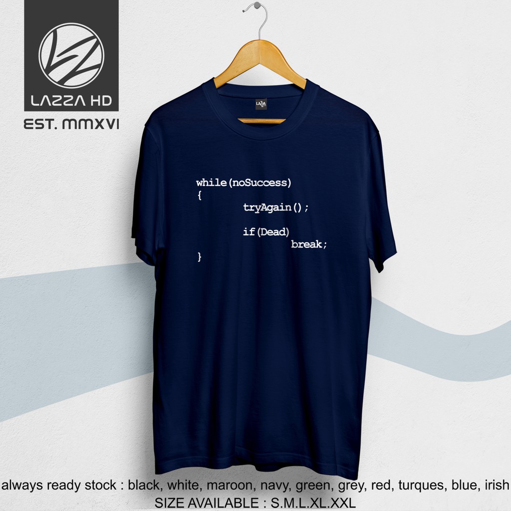 Kaos Baju Distro Programer Coding ALGORITHM OF SUCCESS Terlaris