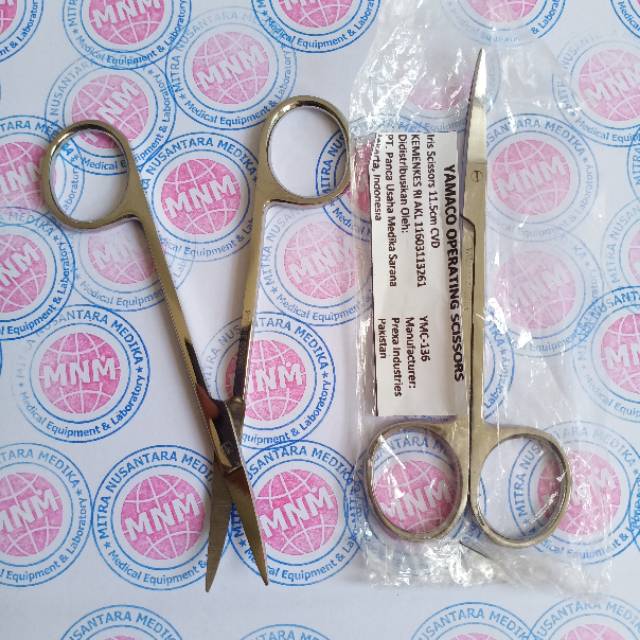 Gunting Mata Ujung Bengkok 11,5cm  Iris Scissors