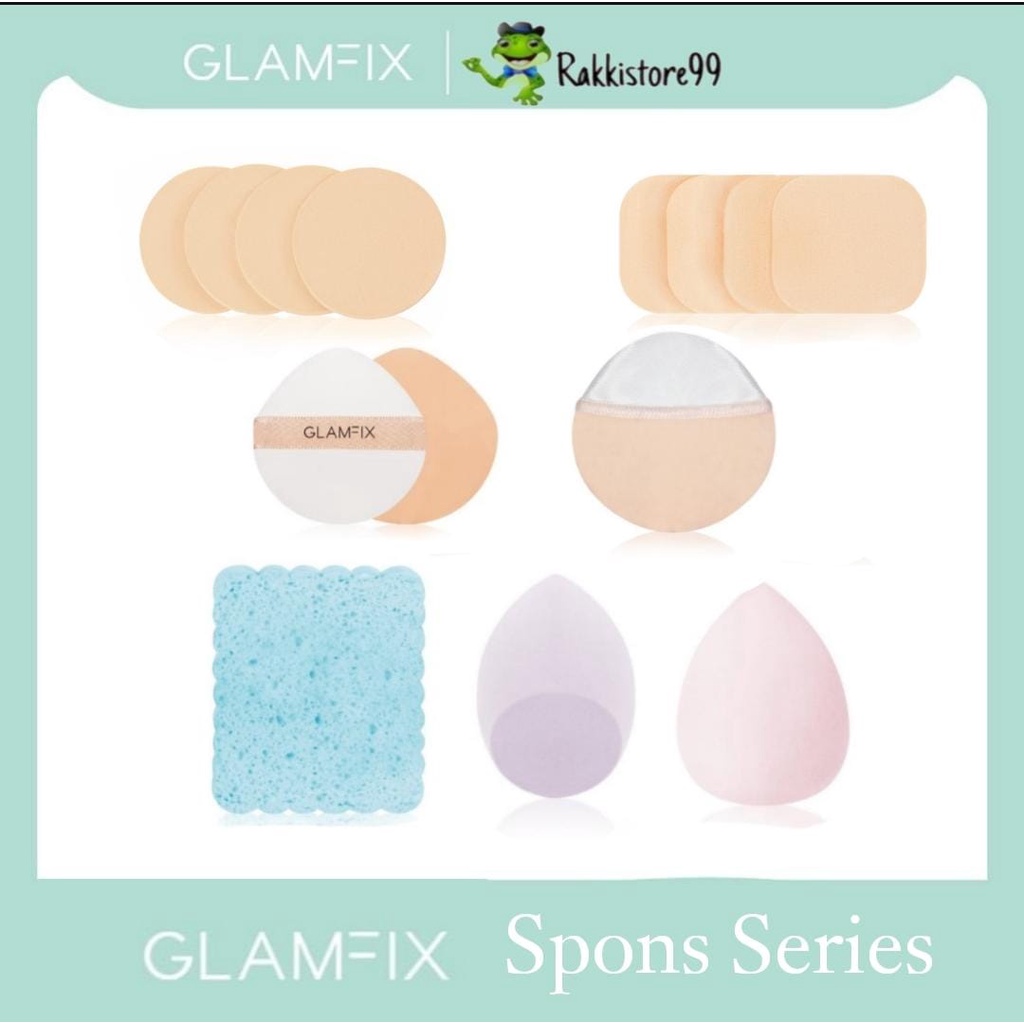 ❣️Rakkistore99❣️ GlamFix SERIES - Spons Bedak | Kuas | Spons pembersih