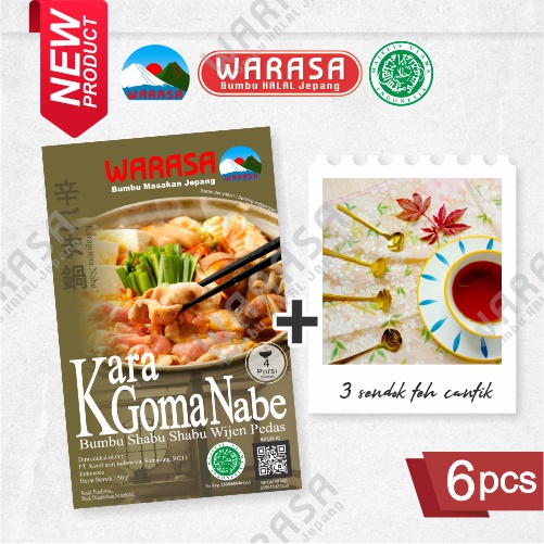 

WARASA KaraGoma Nabe 6pcs | Free 3 Sendok Teh