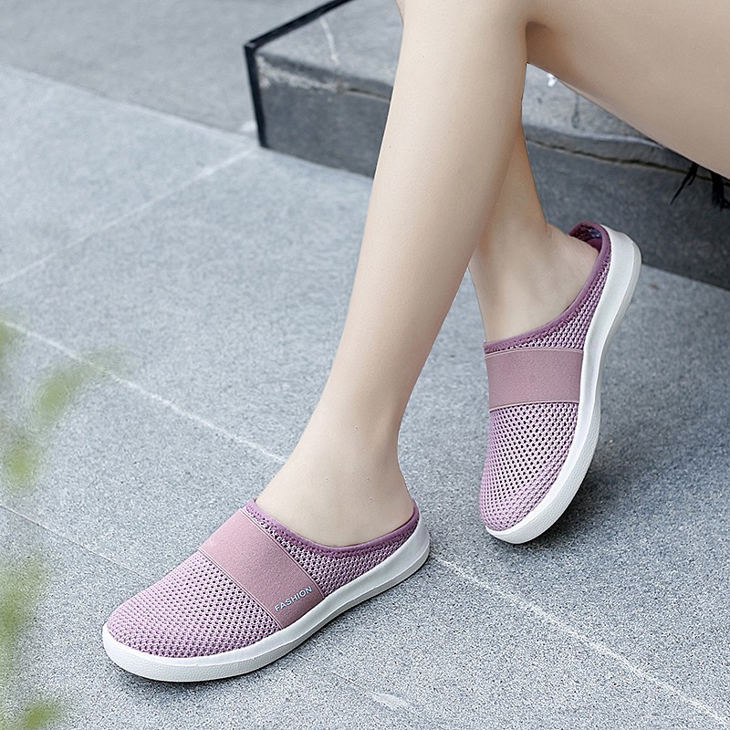 FOKU Sepatu Flatshoes Santai Wanita Slip On Korea Terbaru