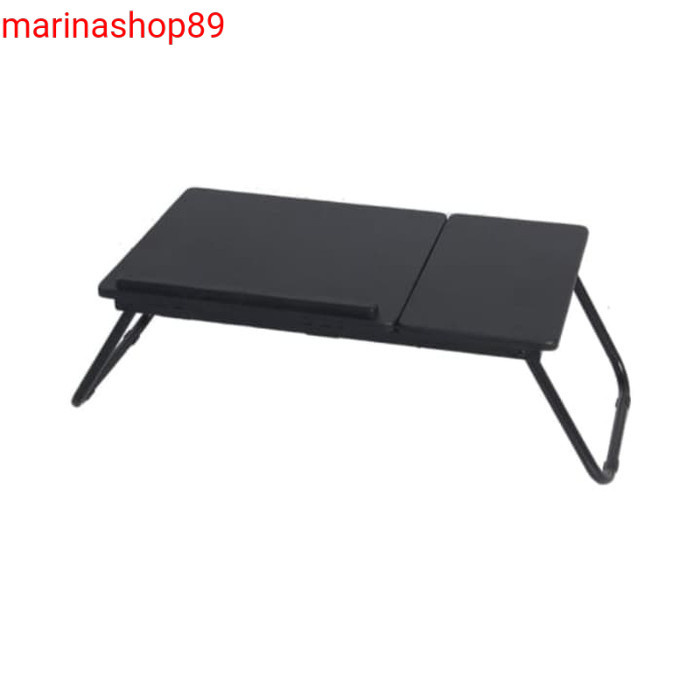 meja lipat_meja laptop_meja kerja_meja belajar portable hitam