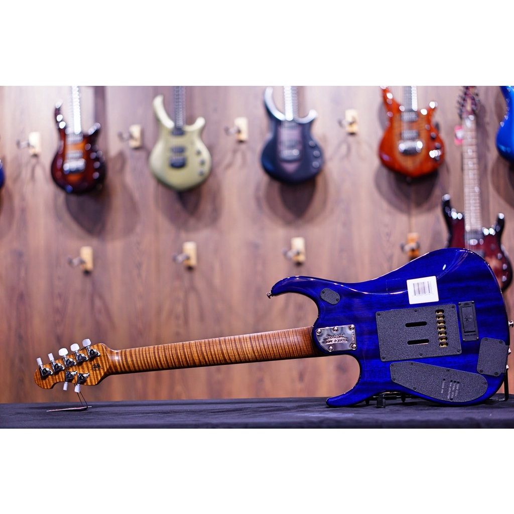 Musicman JP15 7-String - Cerulean Paradise Flame - Roasted Maple F94627