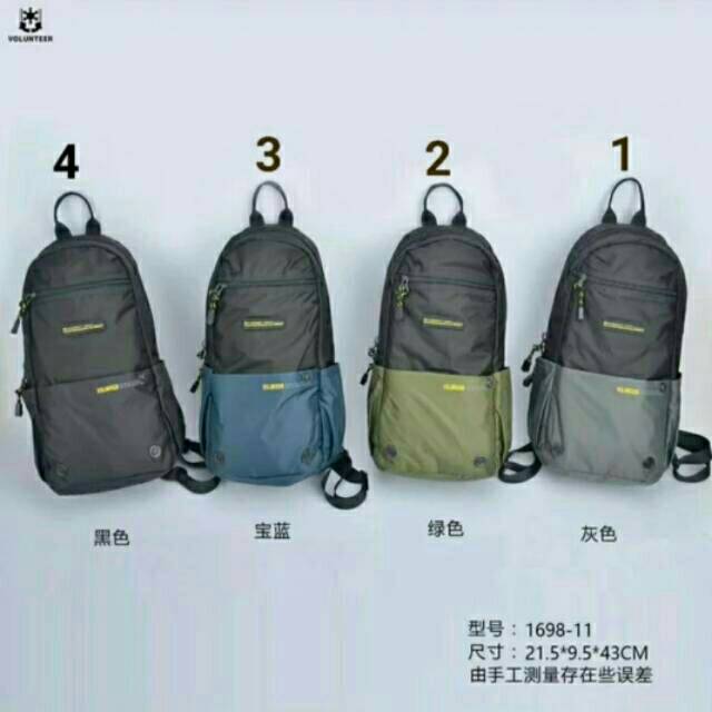 Tas Selempang Dada Parasut Oxford Pria Punggung Sling Bag Bodybag Waterproof Volunteer