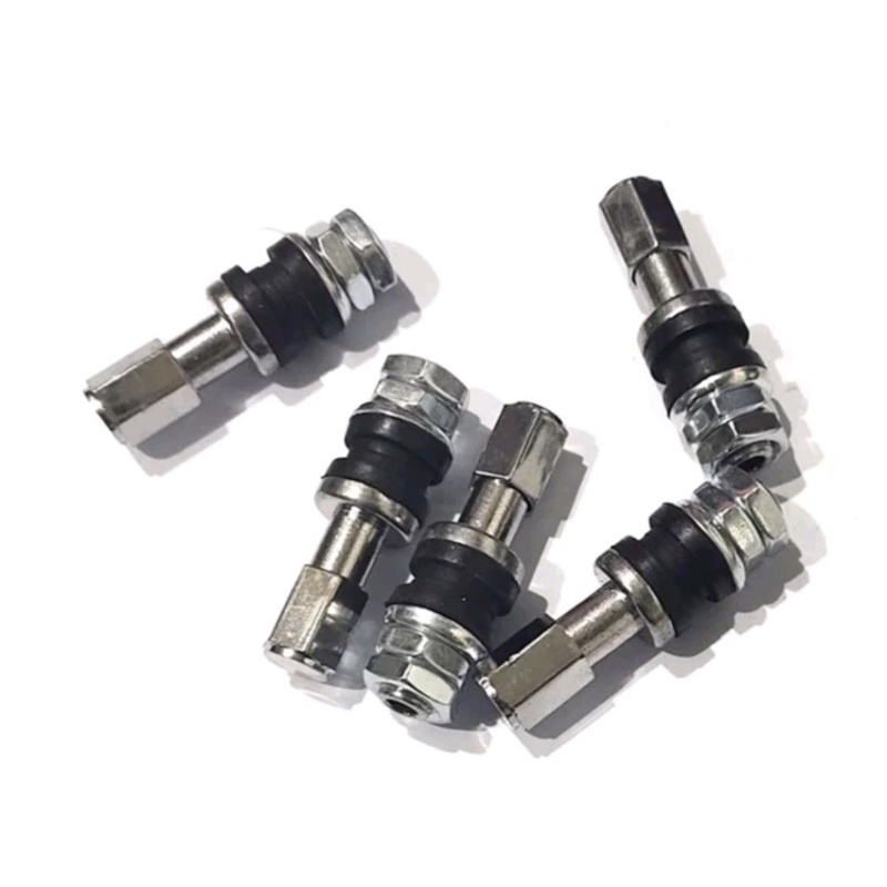 ( 1 PCS ) PENTIL TUBLES BAN MOTOR DAN MOBIL STAINLESS + TUTUP PENTIL STAINLESS STEEL / PENTIL BAN