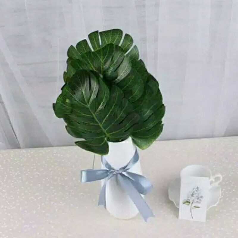 DAUN MONSTERA ARTIFICIAL / DAUN HIAS IMITASI