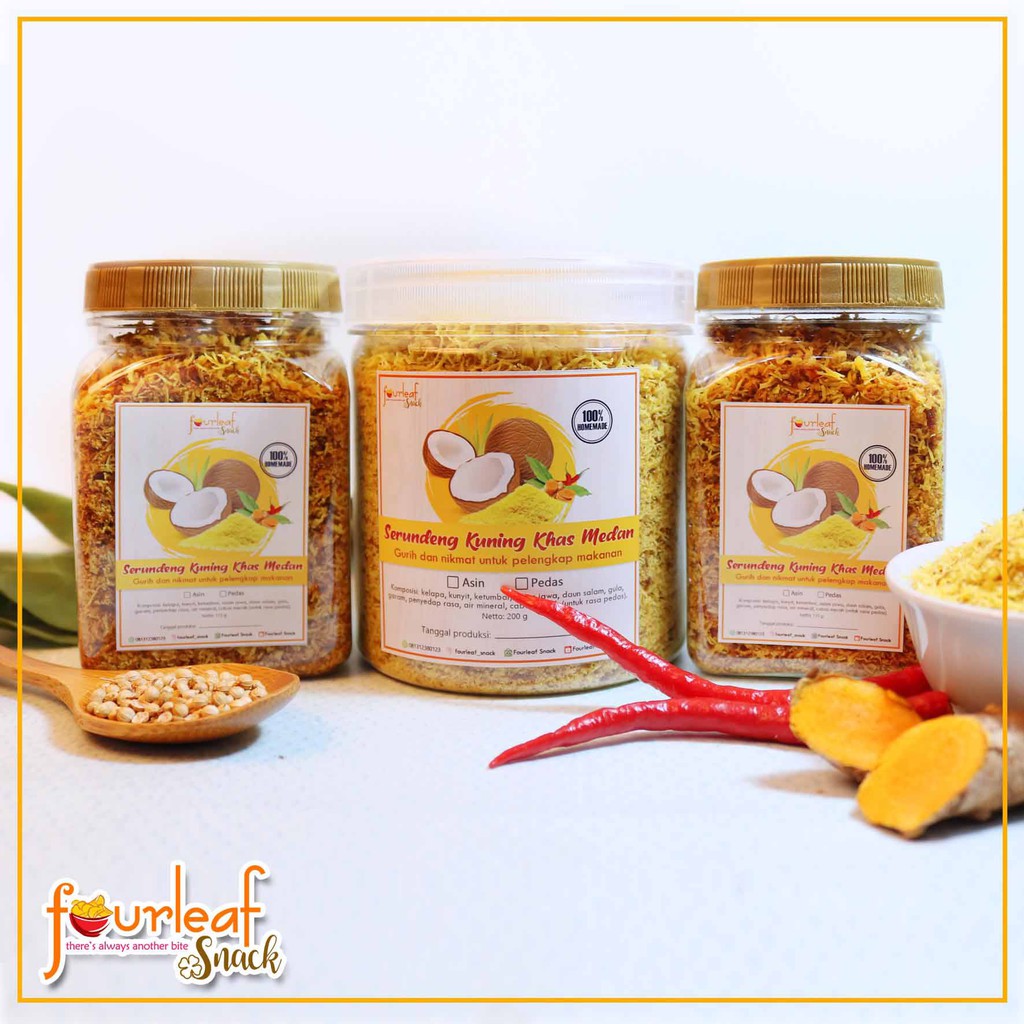 

Serundeng Kelapa Kuning Khas Medan Asin Gurih Pedas