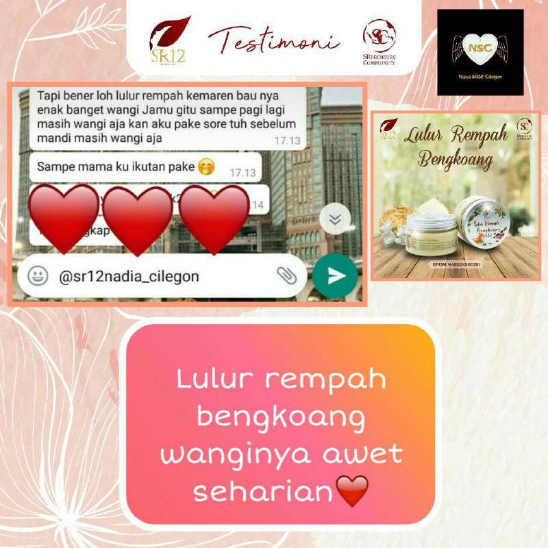 LULUR REMPAH BENGKOANG SR12 ORIGINAL | LULUR PENCERAH KULIT | LULUR PENGANTEN STANDART BPOM