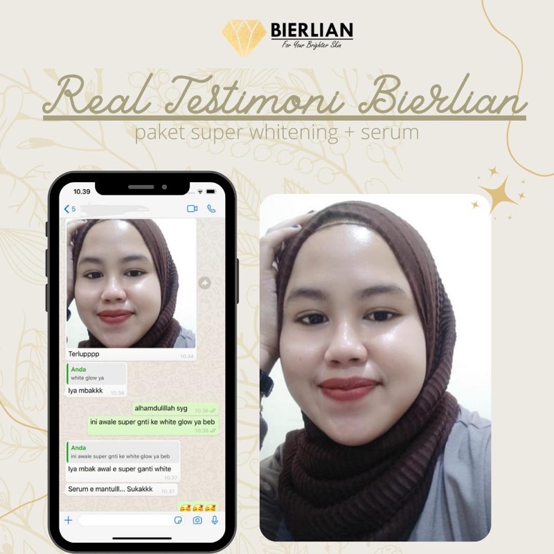 BIERLIAN SKINCARE CREAM WAJAH WHITE GLOW/SUPER WHITE/ACNE/FLEK [Free Pouch+Gift]-4