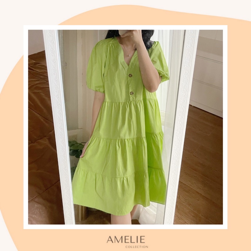 MERRY DRESS- layer tiered dress cotton busui bumil