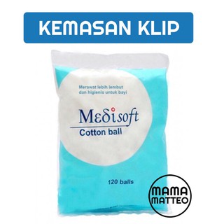 Image of MEDISOFT COTTON BALLS / KAPAS BULAT Bayi Bulet 75gram biru isi 120pc Bandung