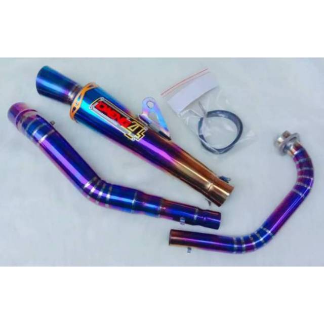 Knalpot racing daeng 4 full cacing bluemon satria fu mx king vixion sonic cb150 jup mx new dll
