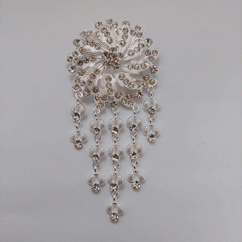 Bros kutubaru Bros kebaya mata Bros pesta Bros asesories wanita-Motif 4 putih